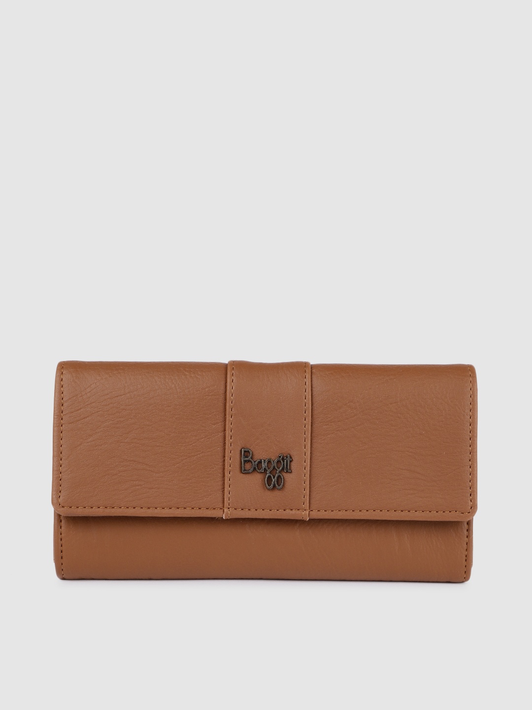 

Baggit Women Tan Brown Solid Three Fold Wallet