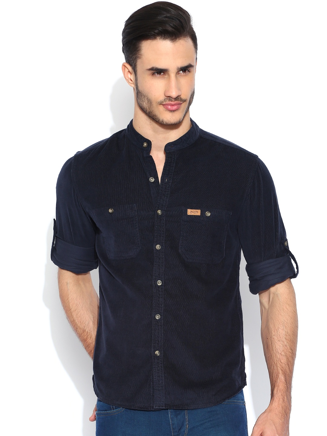 

U.S. Polo Assn. Navy Corduroy Casual Shirt, Navy blue