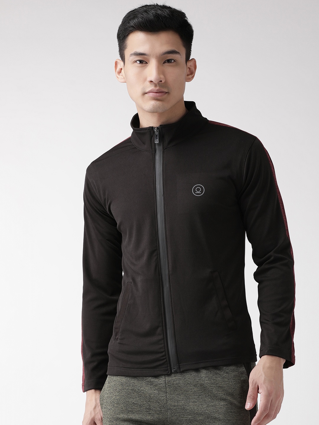 

Chkokko Men Black Solid Gym Sporty Jacket