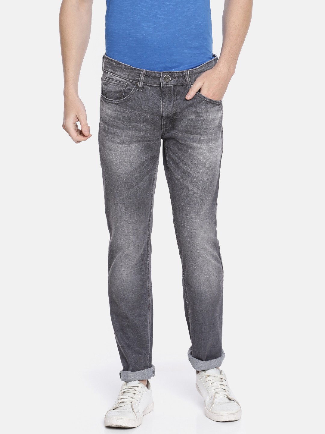 

Pepe Jeans Men Grey Luke Vapour Regular Fit Low-Rise Clean Look Jeans