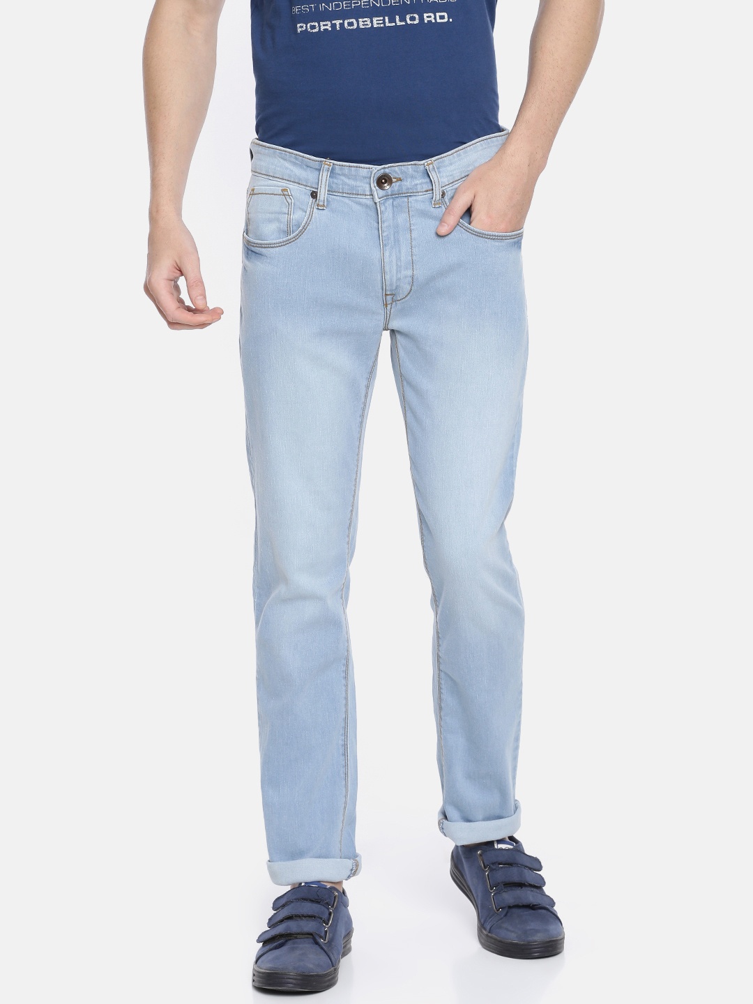 

Pepe Jeans Men Blue Vapour Slim Fit Low-Rise Clean Look Stretchable Jeans