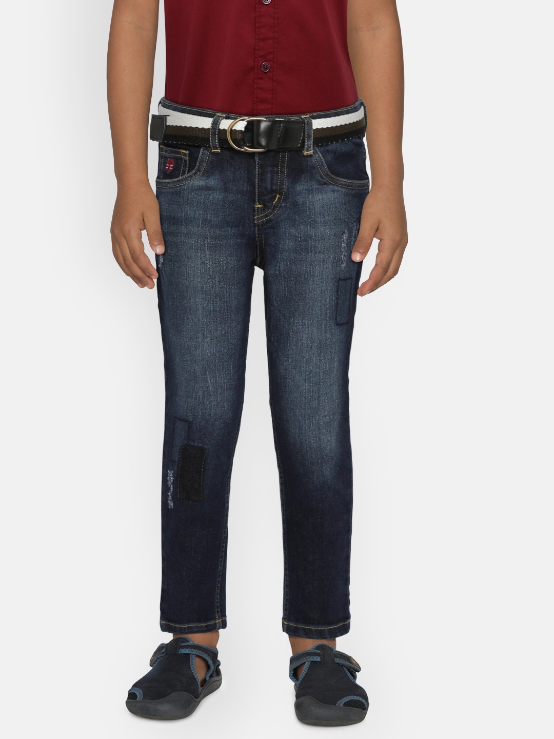 

Palm Tree Boys Blue Slim Fit Mid-Rise Clean Look Jeans