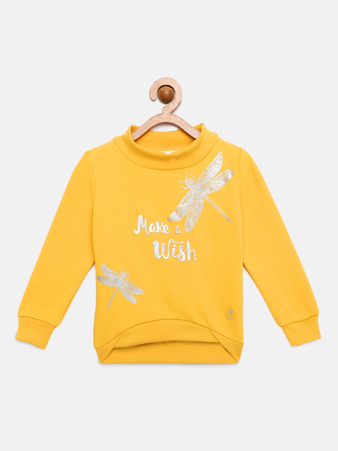 

Gini and Jony Girls Yellow Printed Sweatshirt