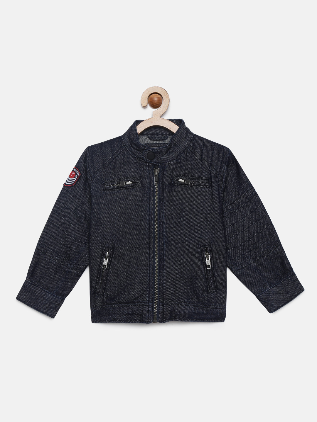

Palm Tree Boys Blue Solid Jacket
