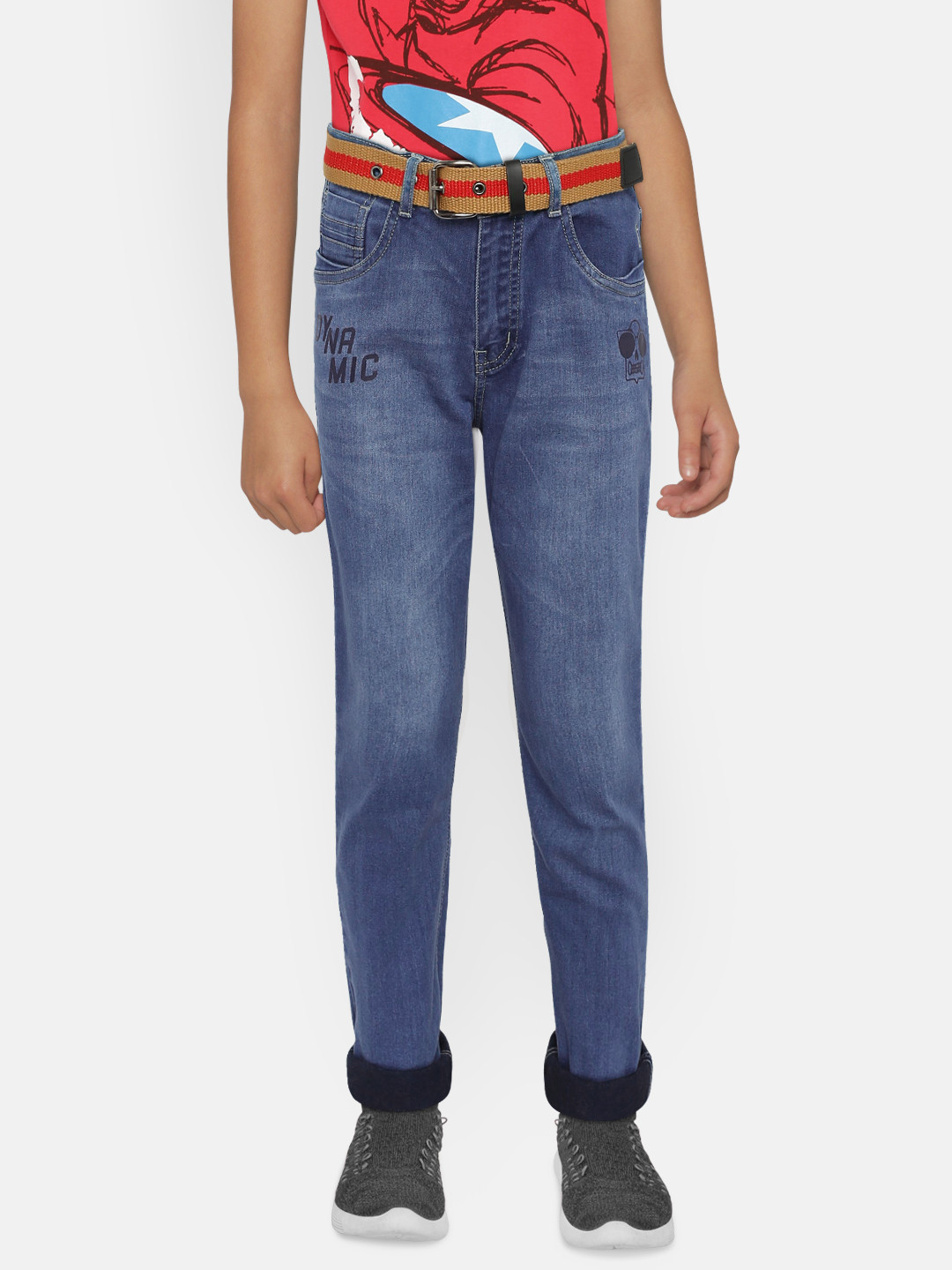 

Gini and Jony Boys Blue Slim Fit Mid-Rise Clean Look Stretchable Jeans