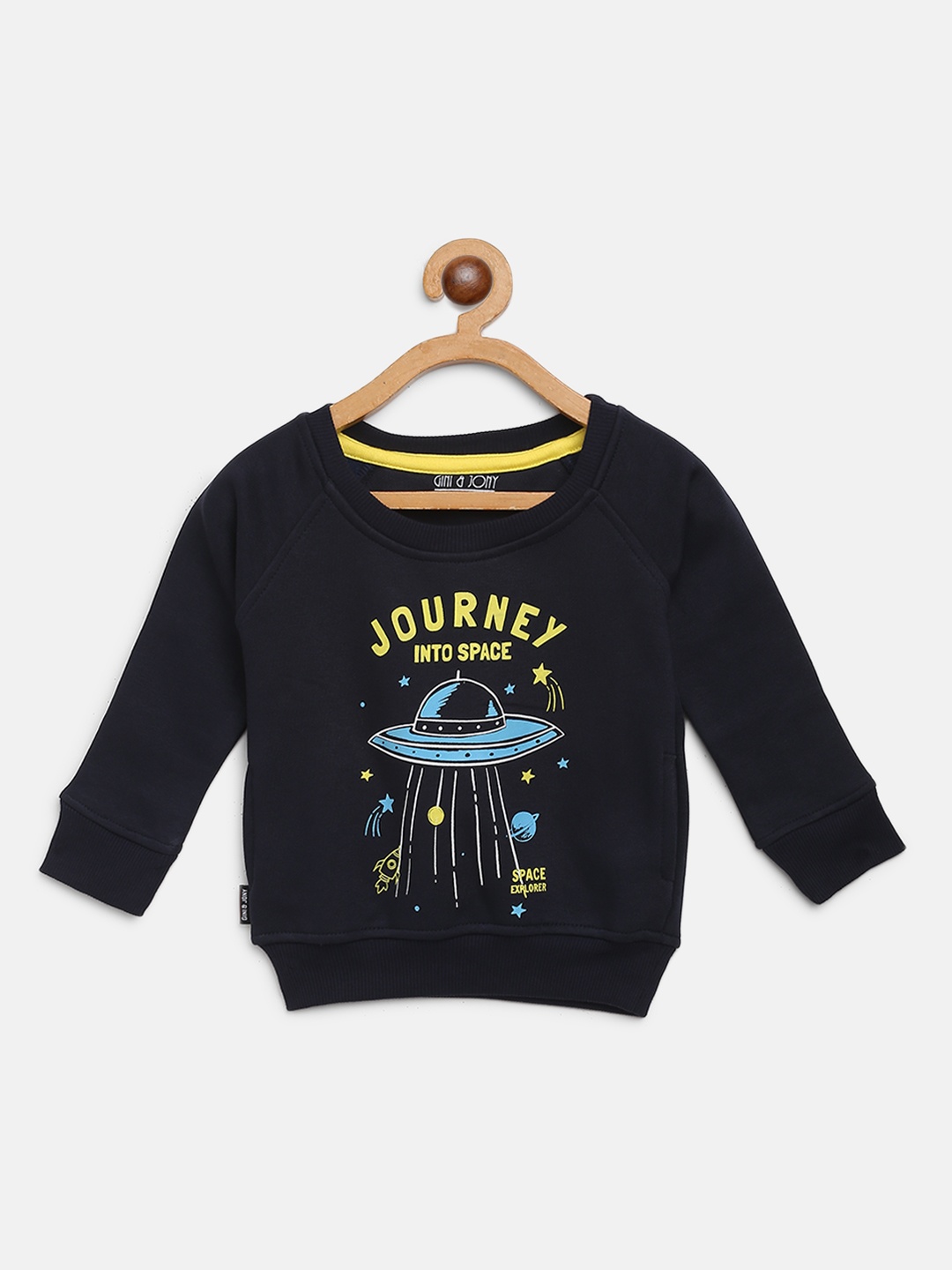 

Gini and Jony Boys Navy Blue Printed Sweatshirt