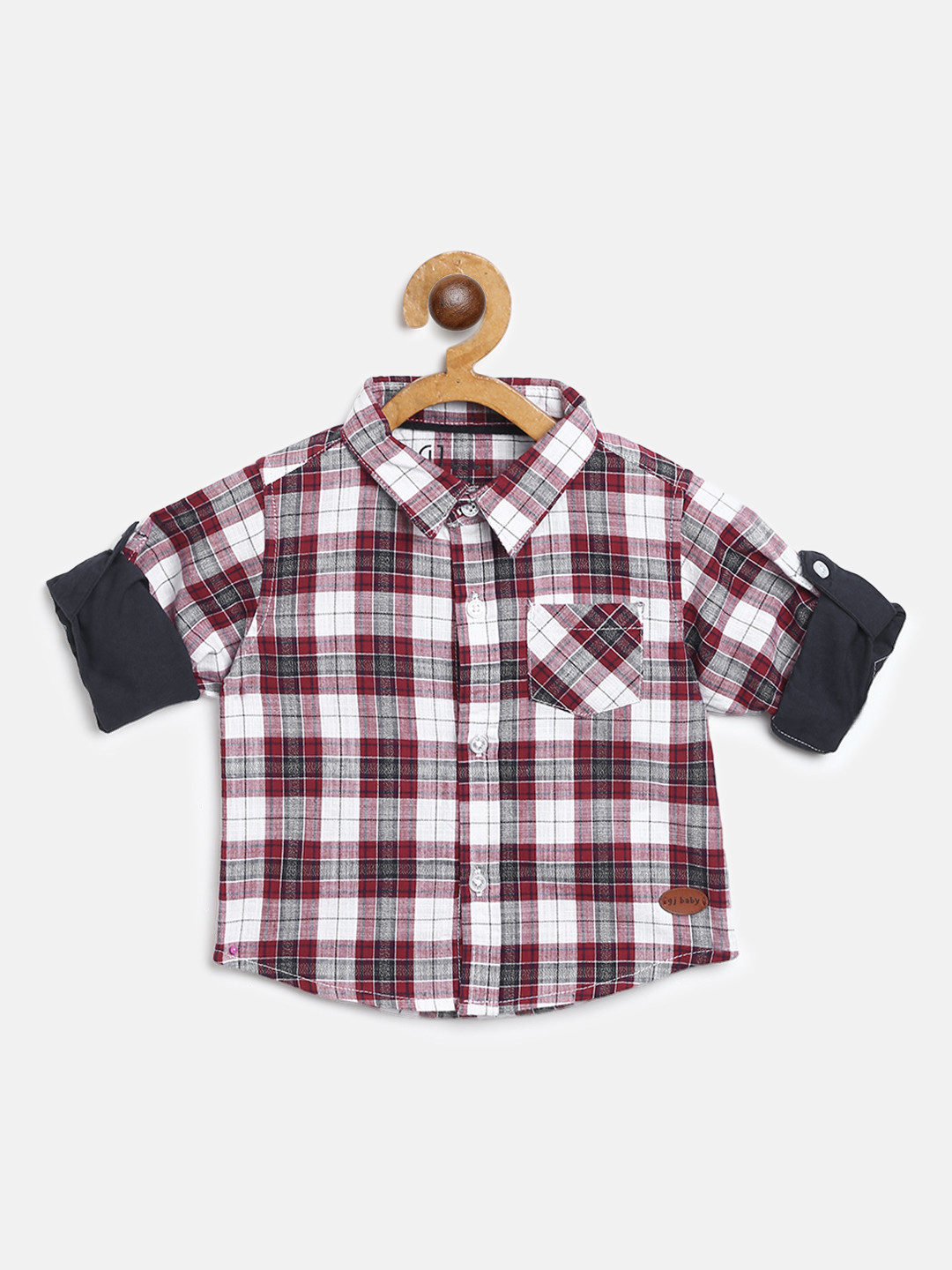

Gini and Jony Boys Red & White Checked Regular Fit Casual Shirt