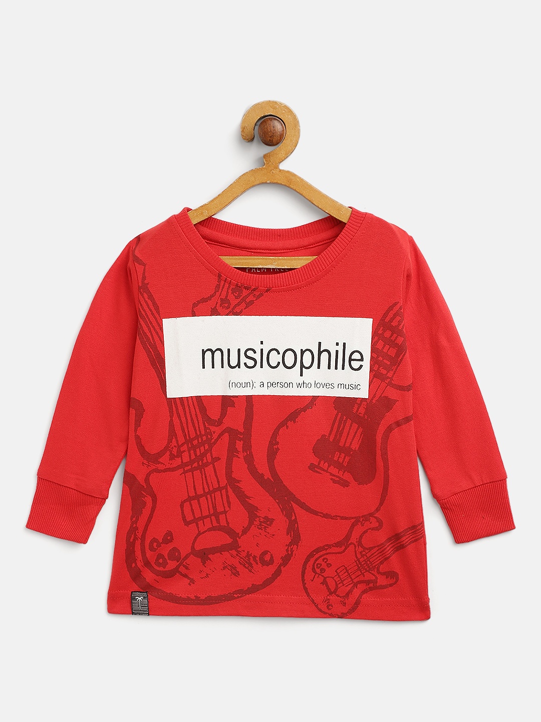 

Palm Tree Infant Boys Red & White Music Print Cotton T-shirt