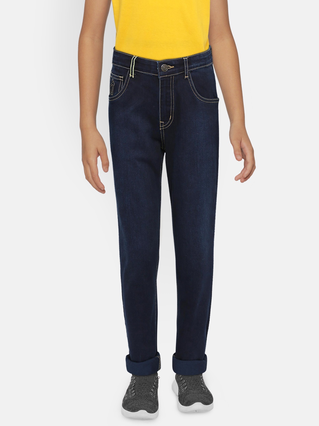 

Gini and Jony Boys Blue Slim Fit Mid-Rise Clean Look Stretchable Jeans