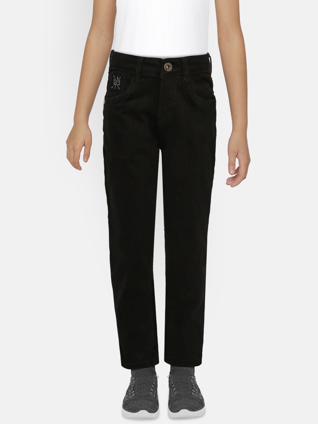 

Palm Tree Boys Black Slim Fit Mid-Rise Clean Look Jeans