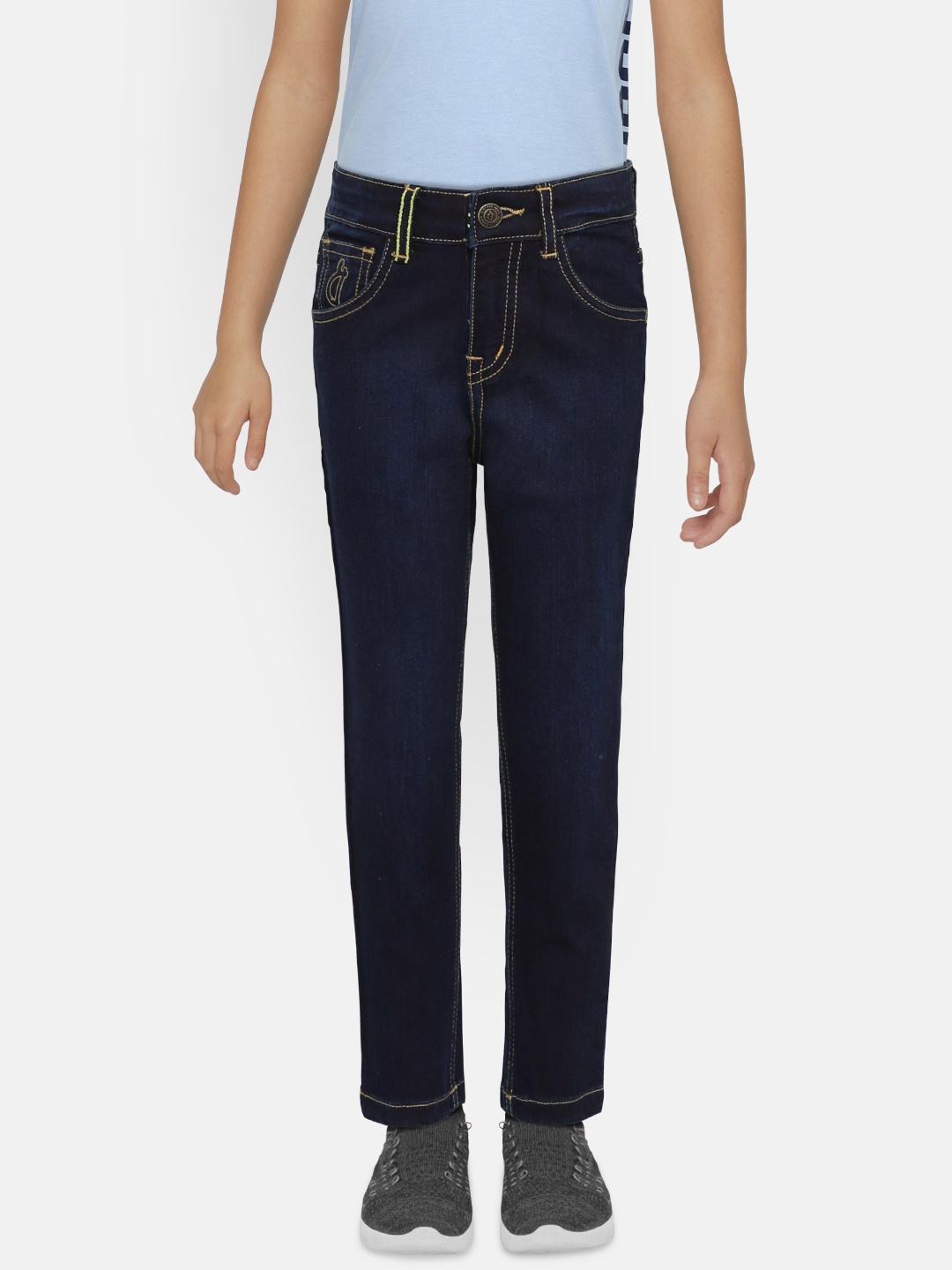 

Gini and Jony Boys Navy Blue Slim Fit Mid-Rise Clean Look Jeans