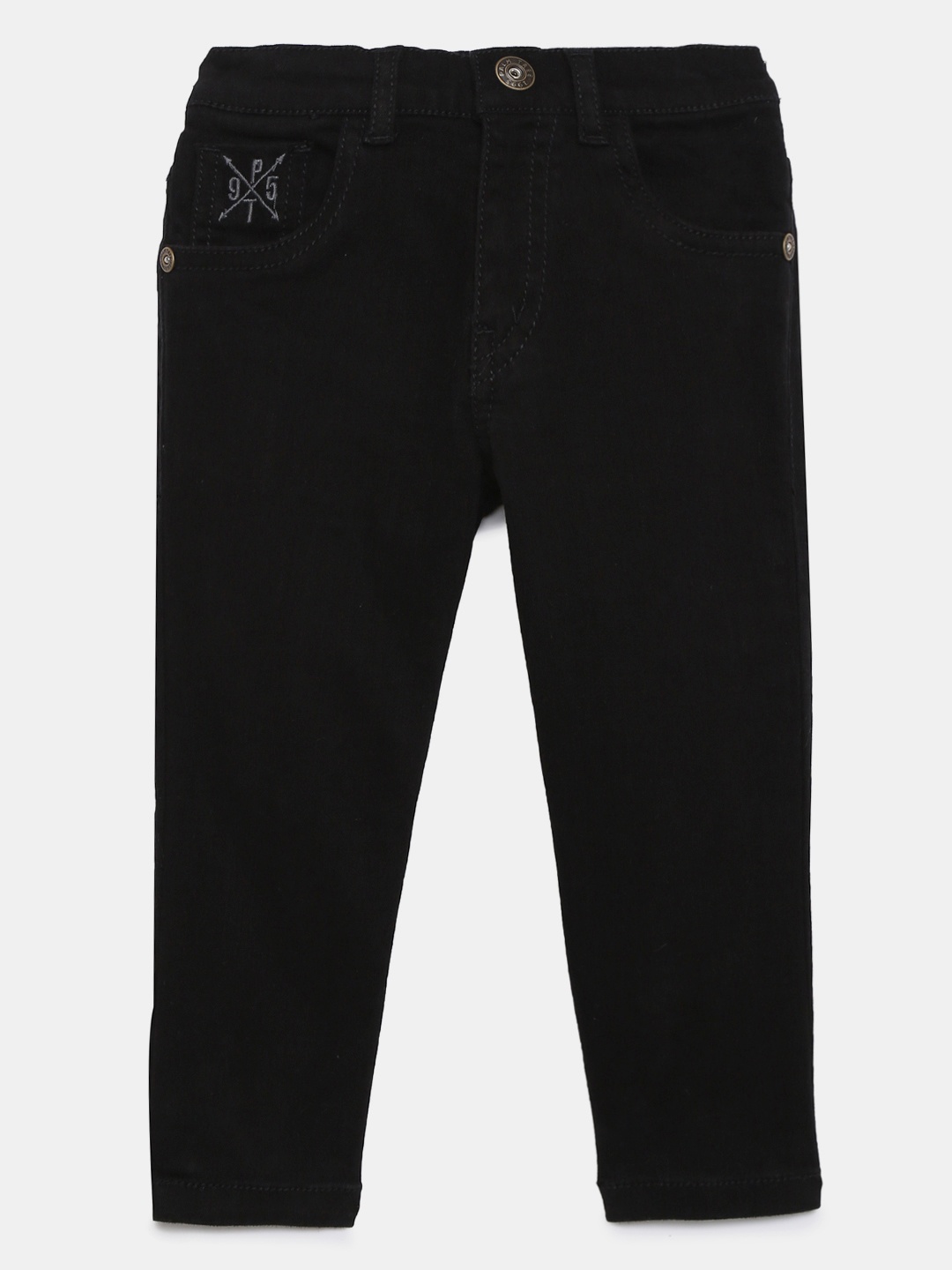 

Palm Tree Boys Black Regular Fit Mid-Rise Clean Look Stretchable Jeans