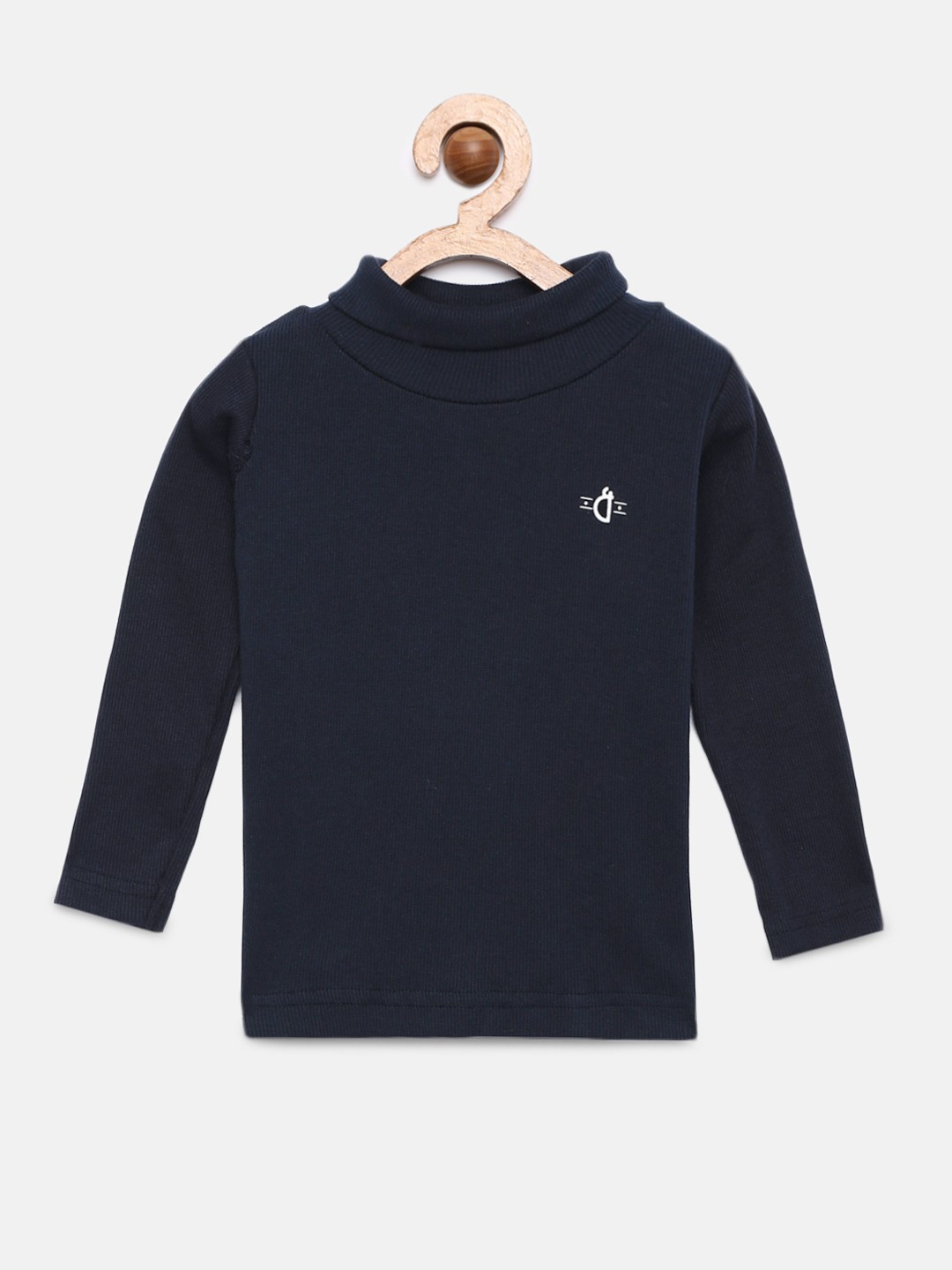 

Gini and Jony Girls Navy Blue Solid Skinny Top