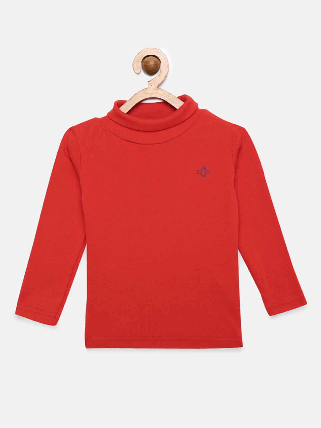 

Gini and Jony Girls Red Solid Skivvy Top