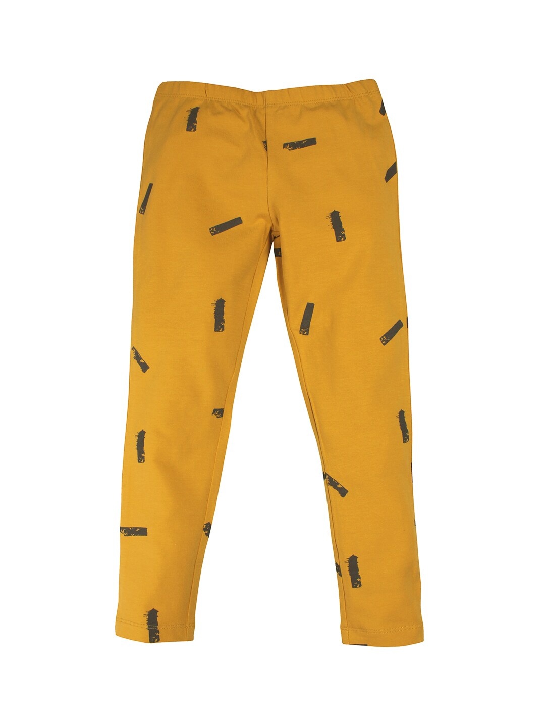 

Nino Bambino Girls Yellow & Black Printed Organic Cotton Sustainable Leggings