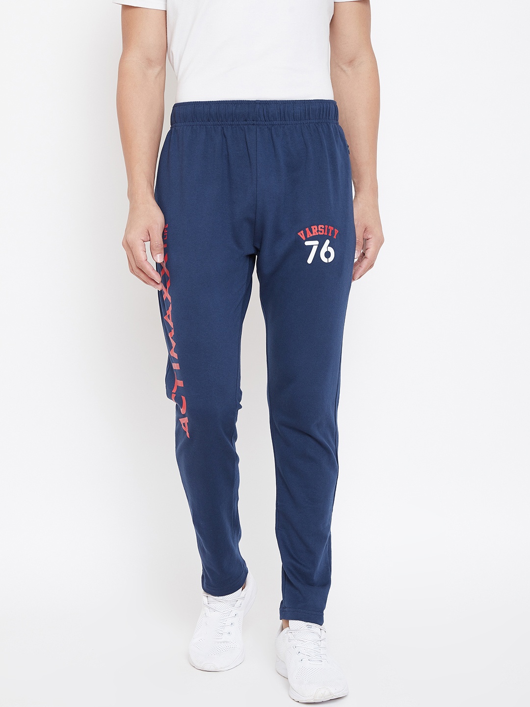 

ACTIMAXX Men Navy Blue Solid Tapered Fit Signature Track Pants