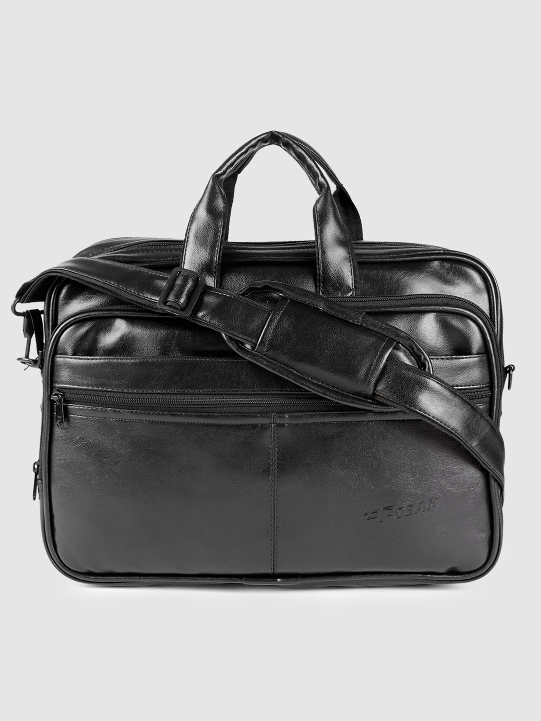 

F Gear Unisex Black Hamilton Solid Laptop Bag