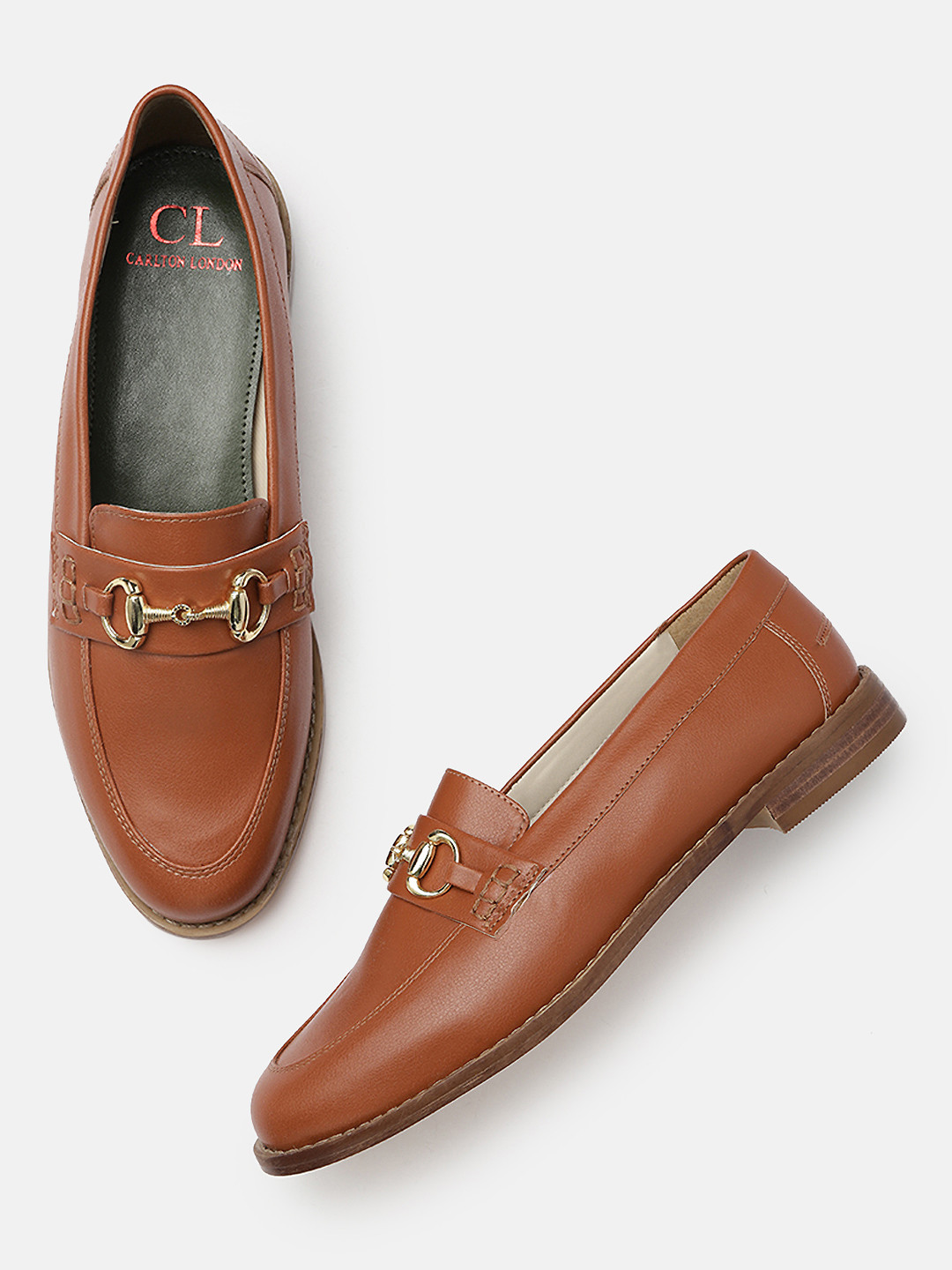 

Carlton London Women Tan Brown Solid Formal Loafers