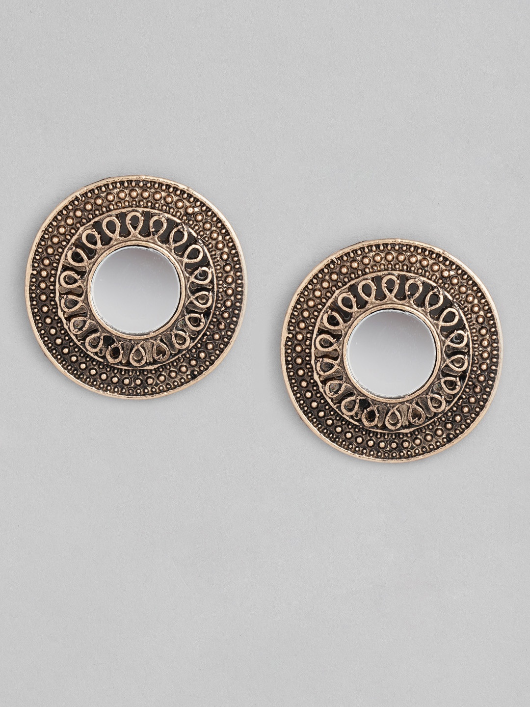 

justpeachy Gold-Plated Circular Studs