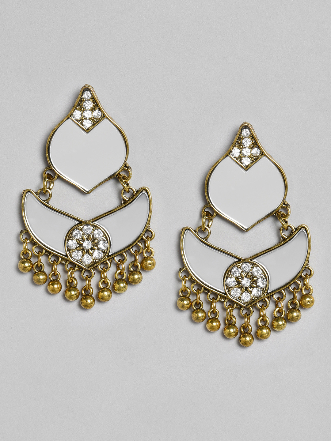 

justpeachy Gold-Toned Crescent Shaped Drop Earrings