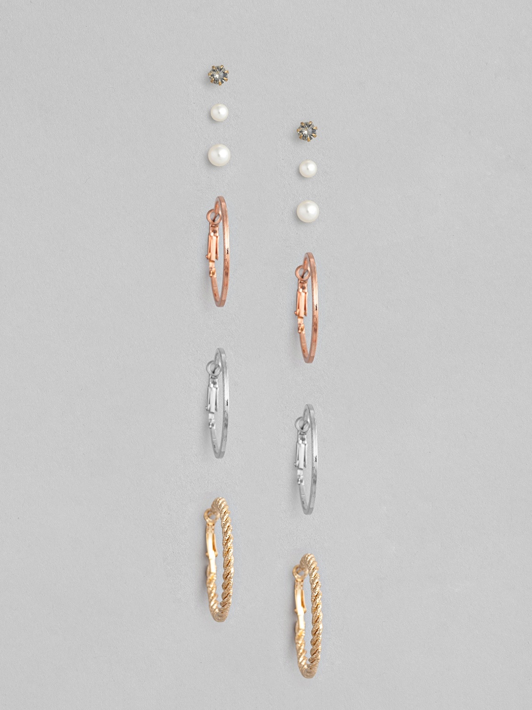 

justpeachy Set of 6 Earrings, Multi