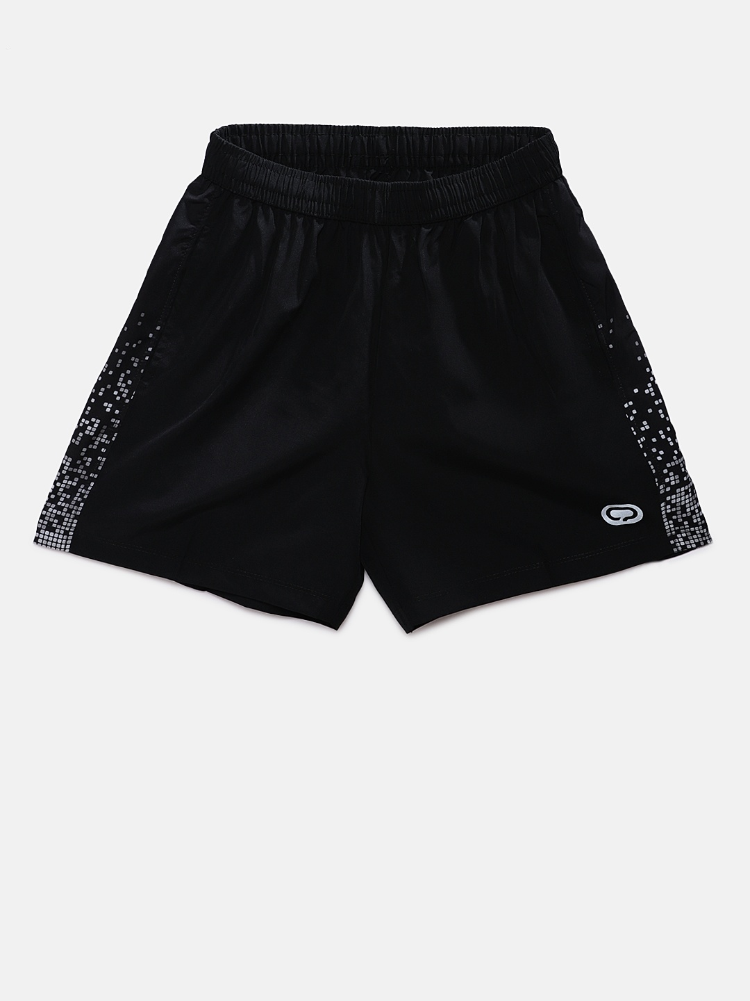 

QIDDO Boys Black Solid Regular Fit Sports Shorts