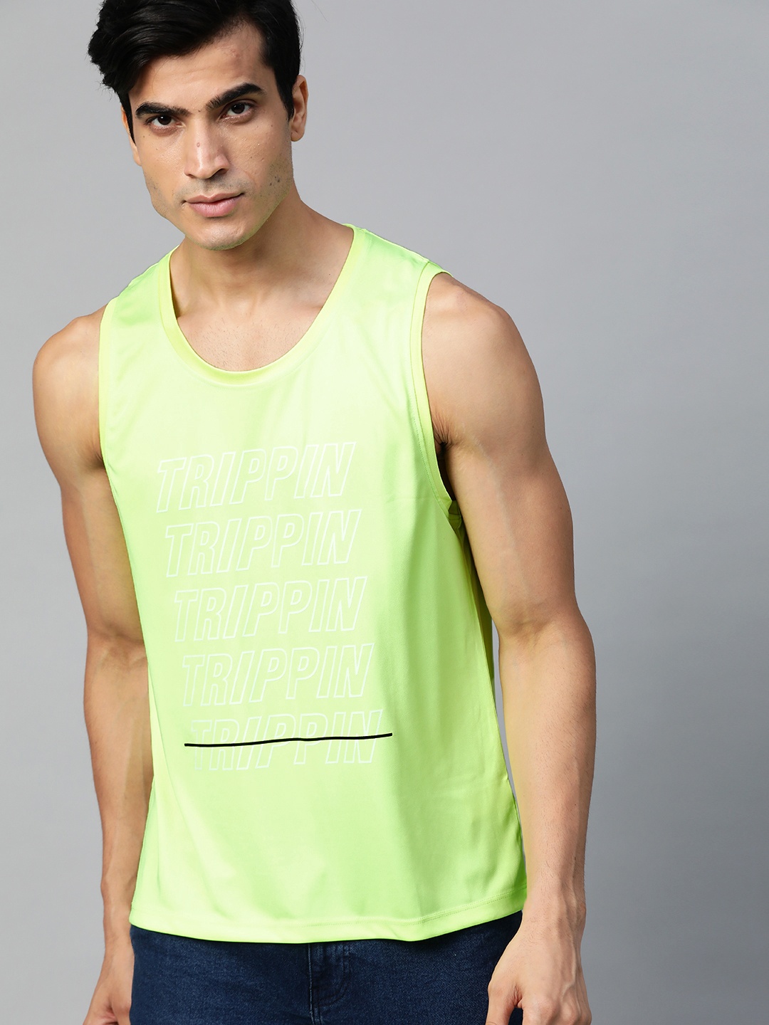 

Kook N Keech Men Neon Green Printed Round Neck T-shirt