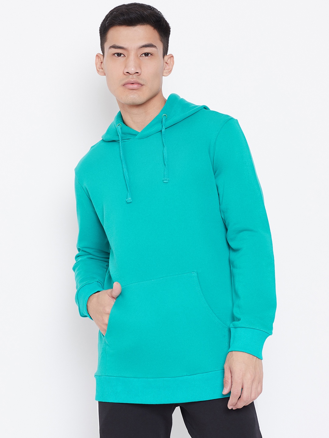 

Aesthetic Bodies Men Green Solid Hooded Sweatshirt