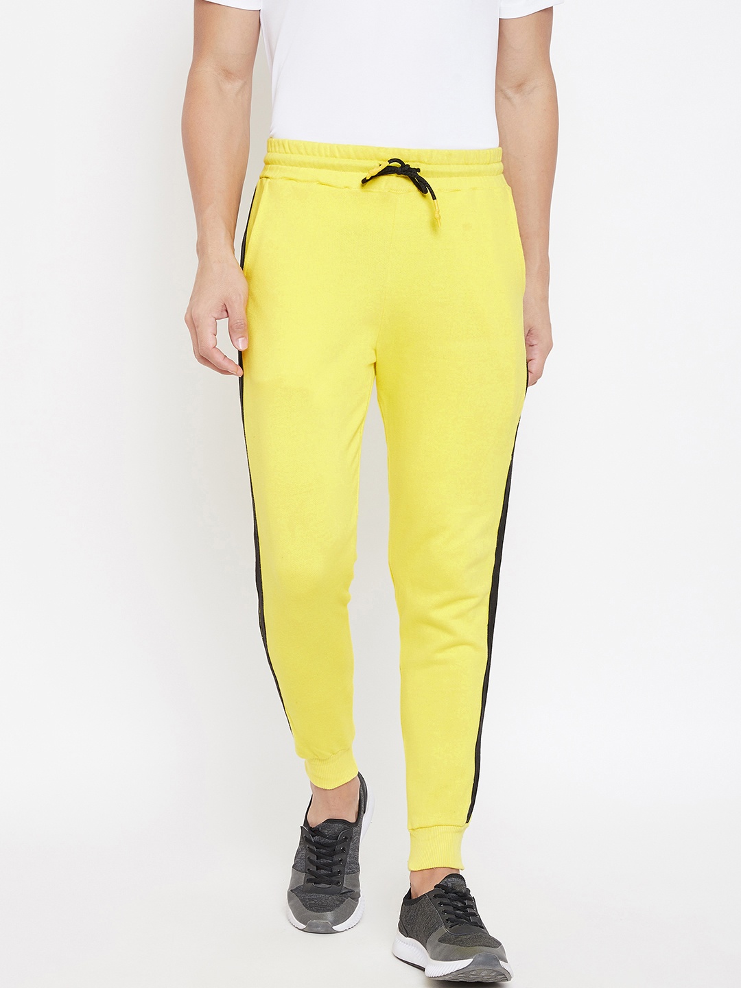 

Aesthetic Bodies Men Yellow Solid Joggers