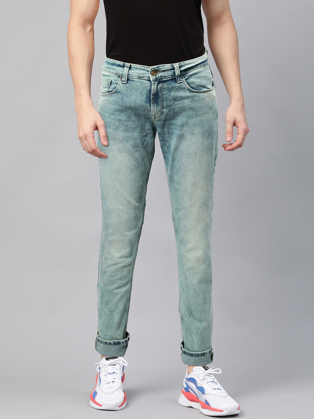 

SPYKAR Men Blue Skinny Fit Low-Rise Clean Look Jeans
