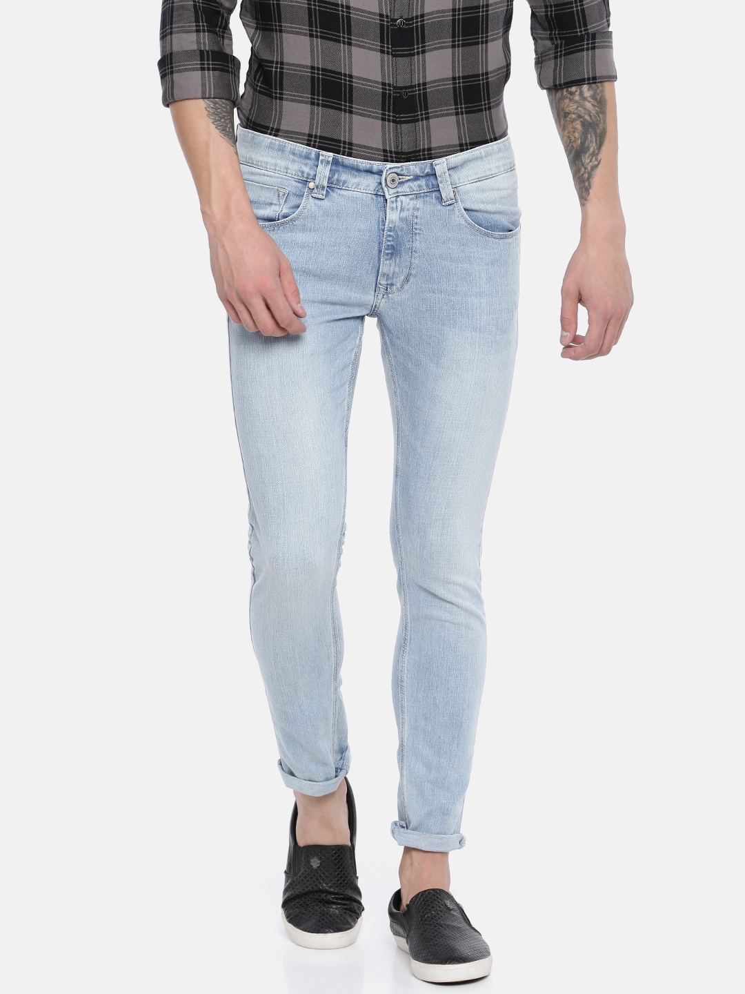 

SPYKAR Men Blue Super Skinny Fit Low-Rise Clean Look Jeans