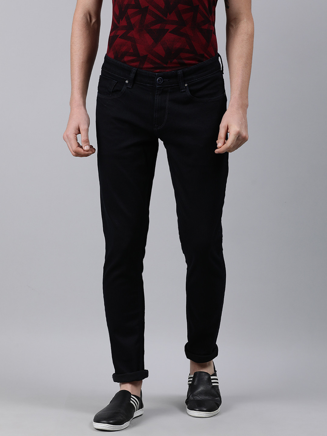 

SPYKAR Men Blue Skinny Fit Low-Rise Clean Look Stretchable Jeans