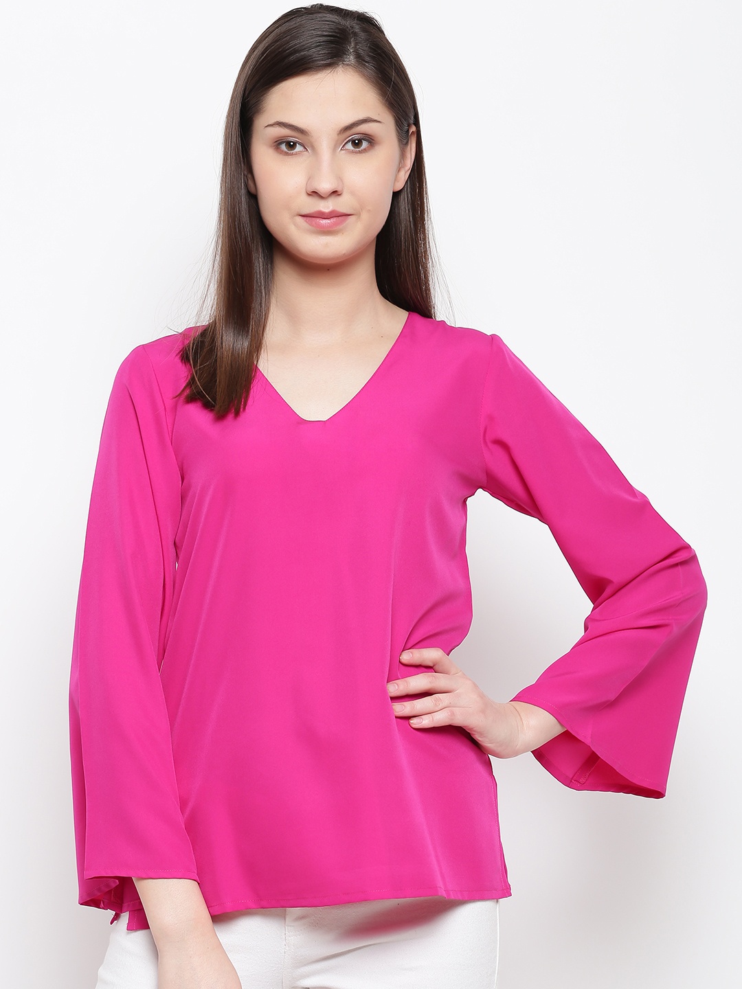 

Karmic Vision Women Pink Solid Top
