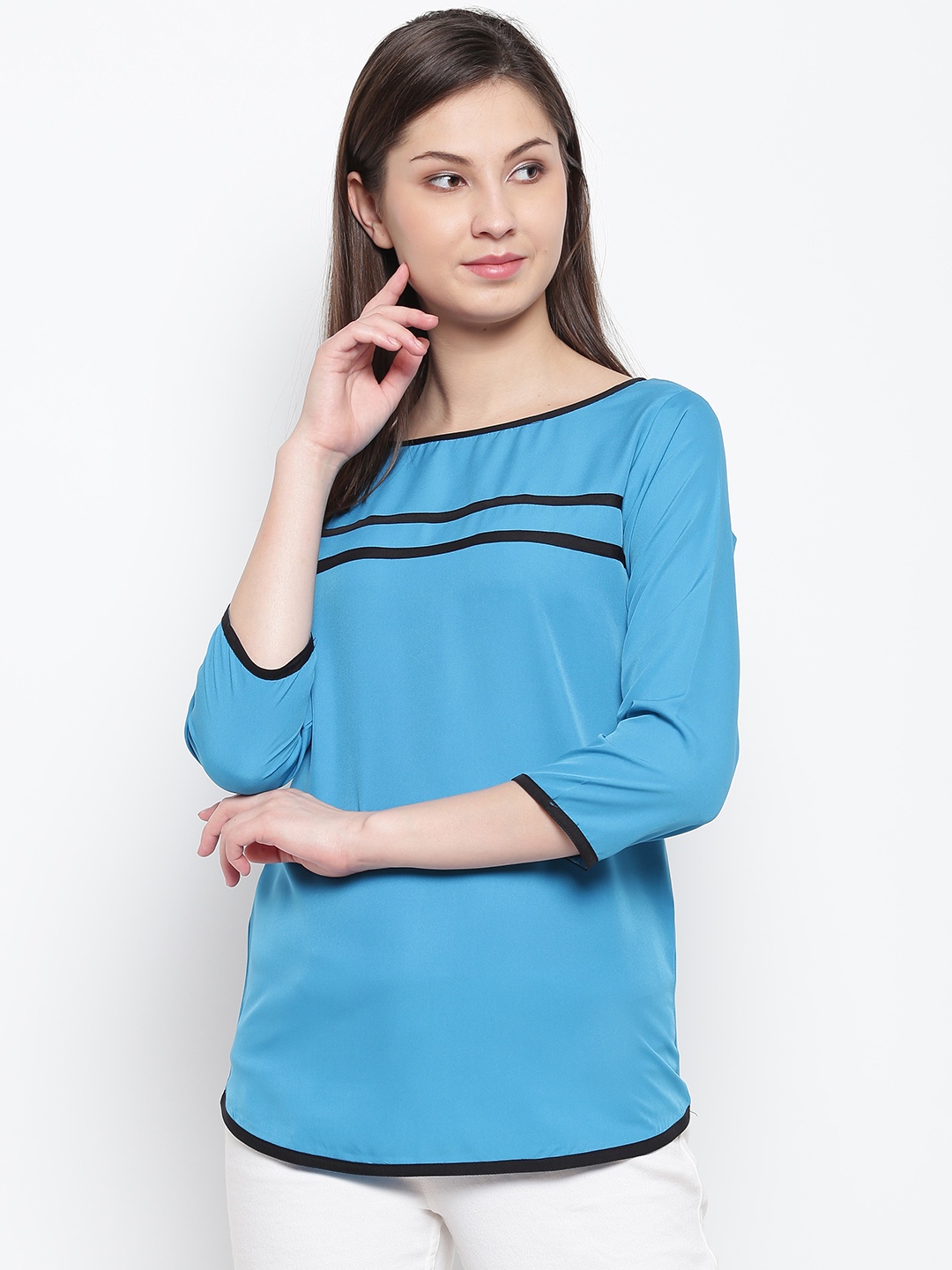 

Karmic Vision Women Blue Solid Top