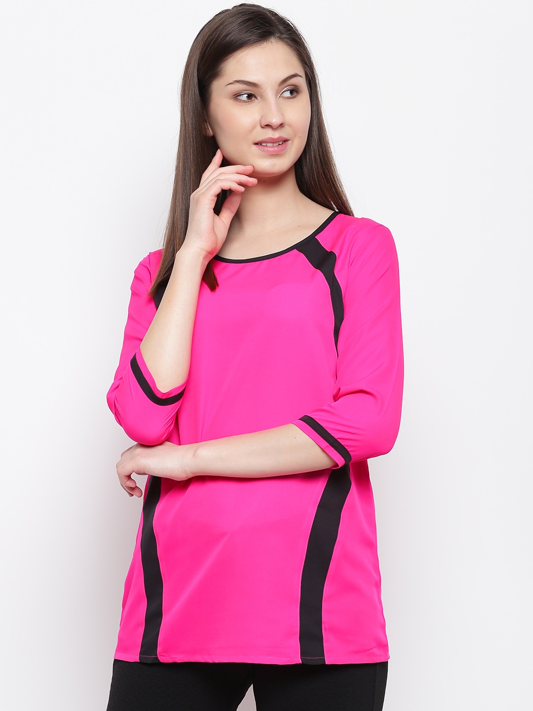 

Karmic Vision Women Magenta Solid Regular Top