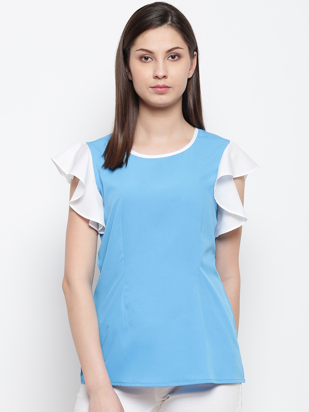 

Karmic Vision Women Blue Solid Regular Top
