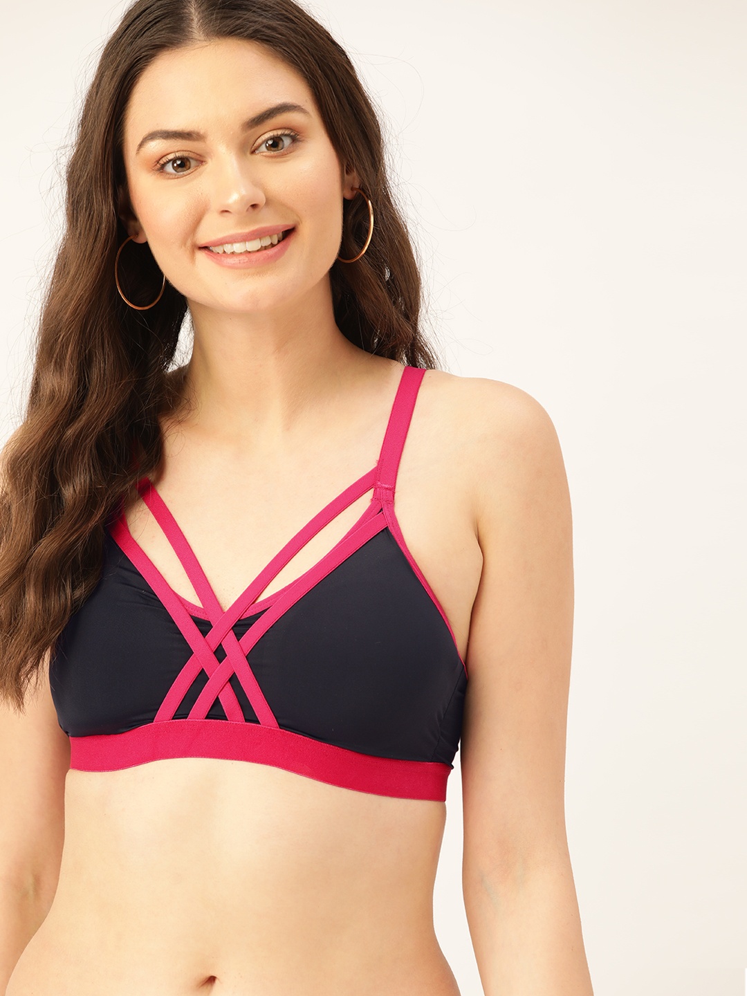 

DressBerry Navy Blue Solid Non-Wired Lightly Padded Everyday Bra DB-SPRT-MULTI-01B1