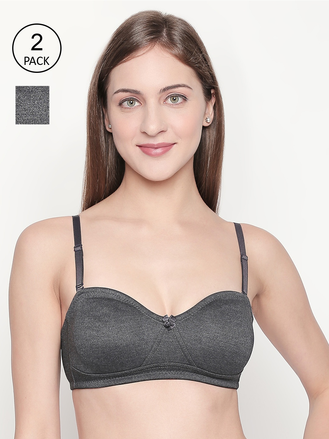 

Lady Love Black Solid Non-Wired Non Padded T-shirt Bra LLBR8082