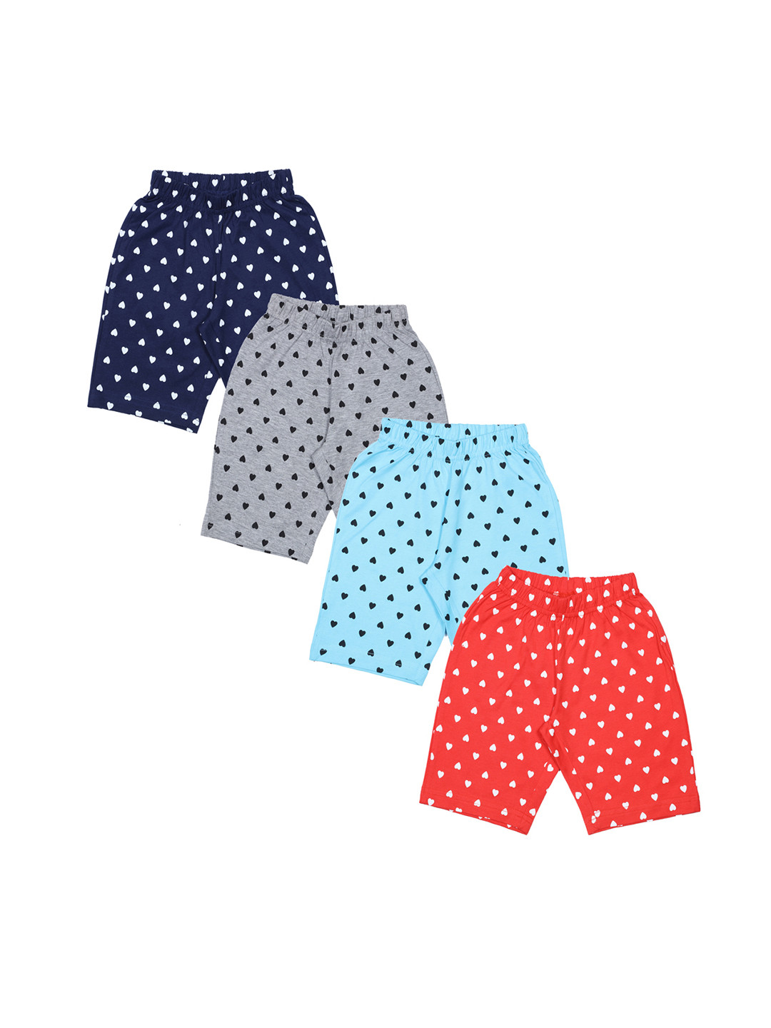 

minnow Girls Pack of 4 Printed Outdoor Shorts, Blue