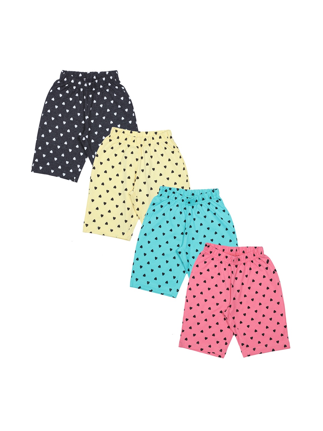 

minnow Girls Pack of 4 Printed Outdoor Shorts, Yellow