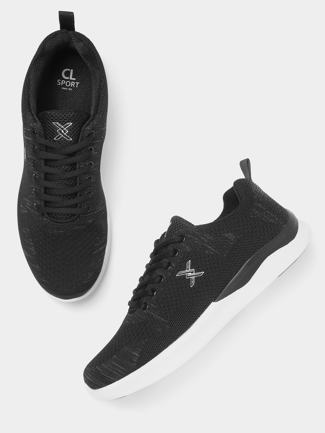 

Carlton London sports Men Black Woven Design Running Shoes