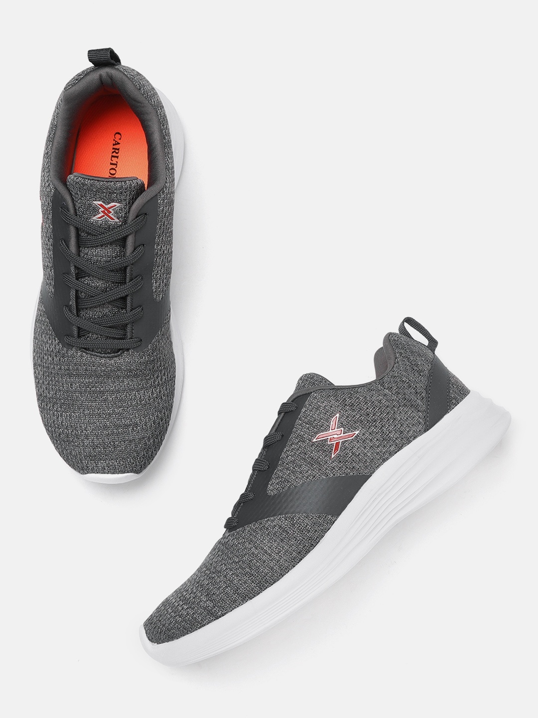 

Carlton London sports Men Grey Woven Design Running Shoes