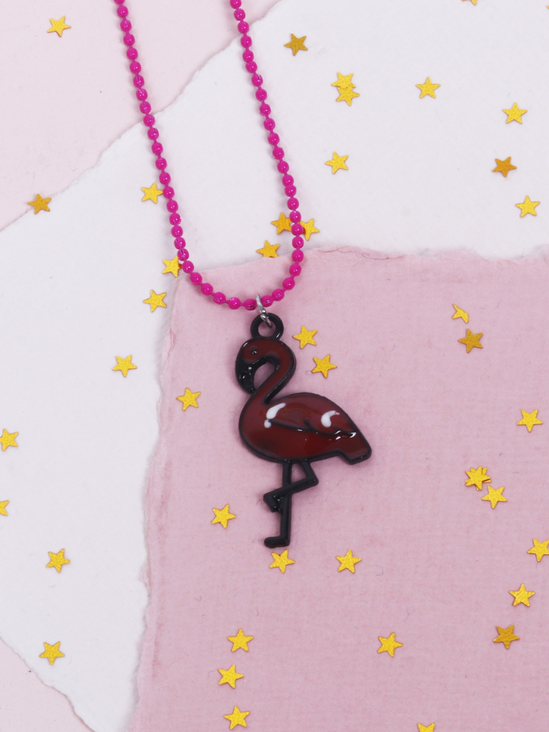 

lil' star Girls Multicolored Enamelled Pendant With Chain, Multi
