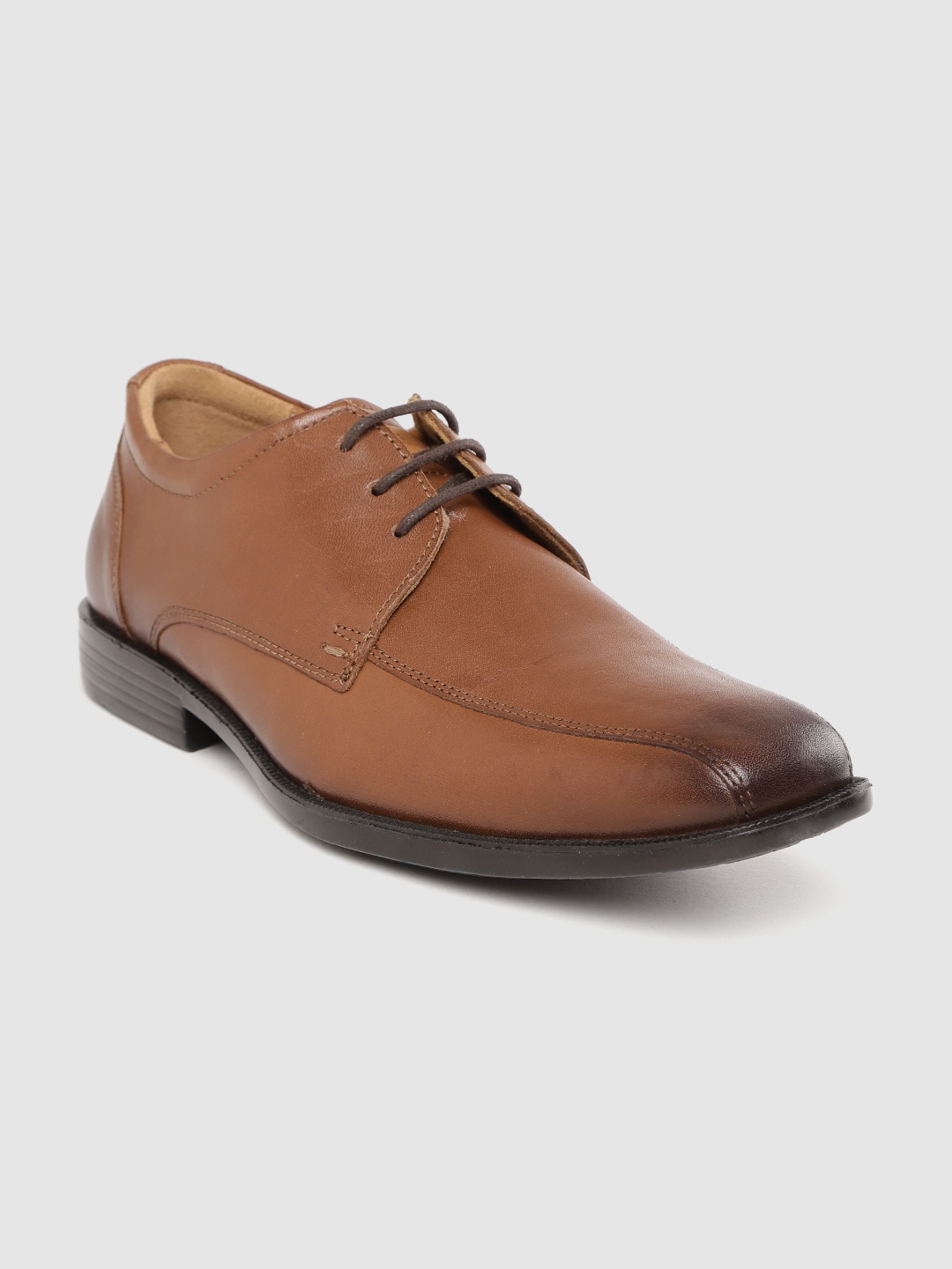 

Lee Cooper Men Brown Solid Formal Leather Derbys