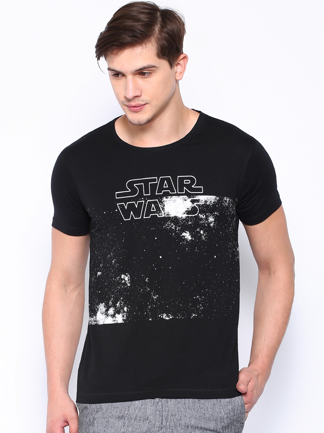 

STAR WARS By KNK Black Printed Pure Cotton T-shirt