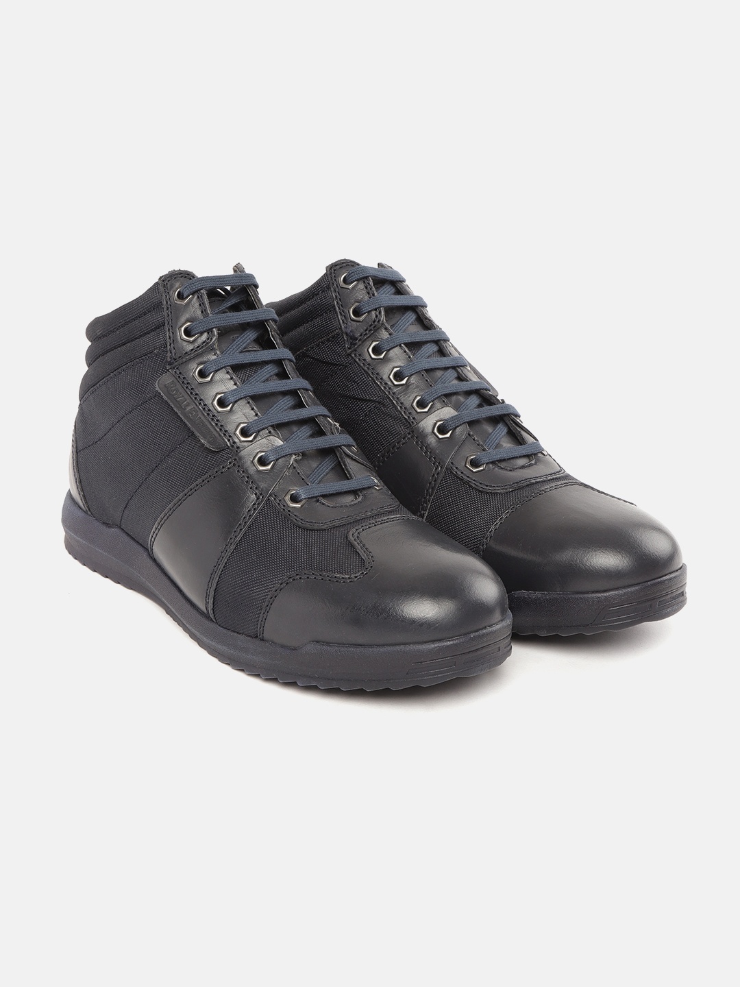 

Royal Enfield Men Navy Blue Solid Mid-Top Flat Boots