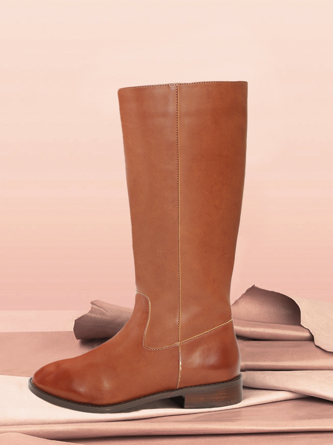 

CORSICA Women Brown Solid High-Top Flat Boots