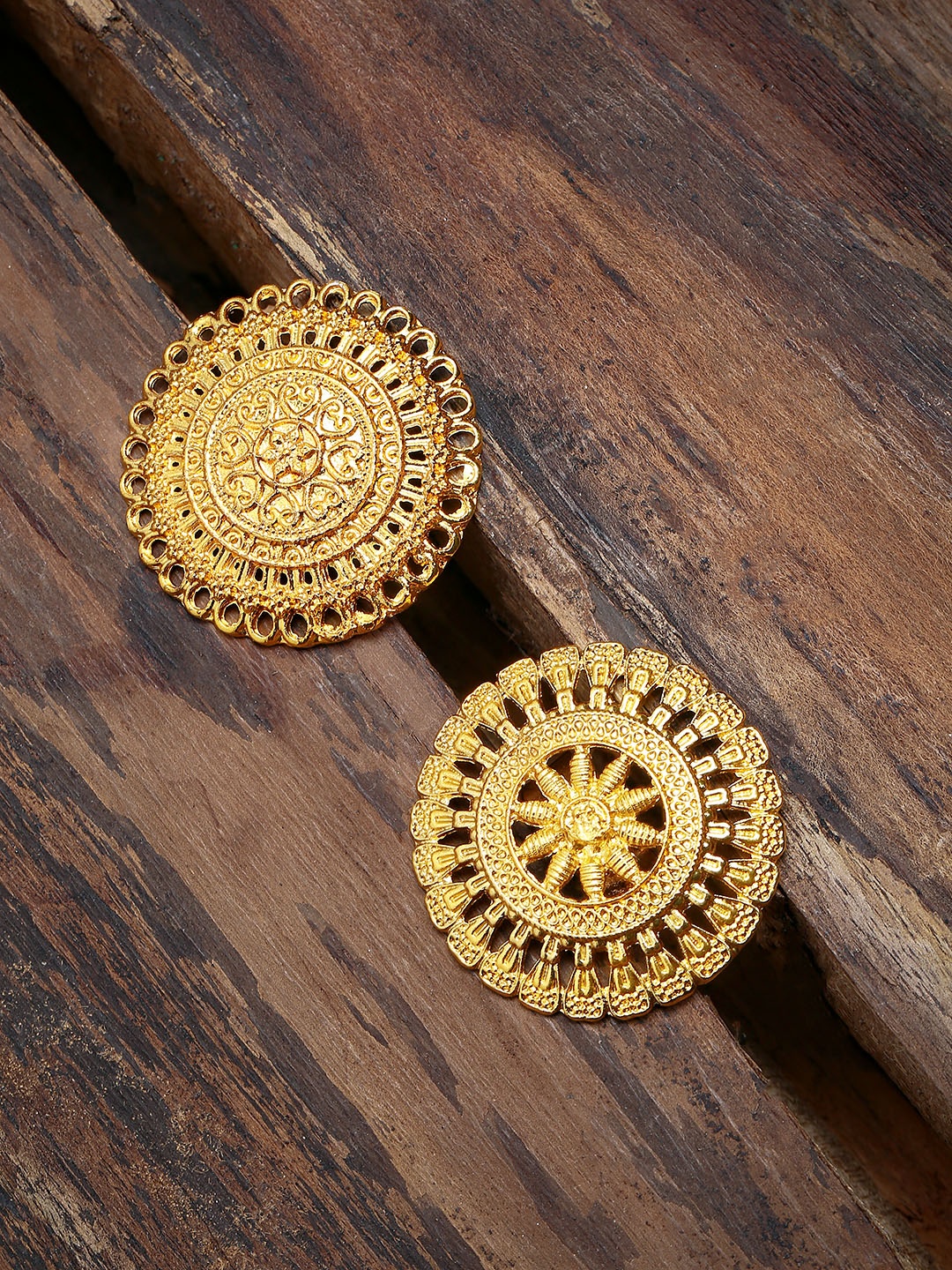 

Zaveri Pearls Set Of 2 Gold-Plated Adjustable Finger Rings