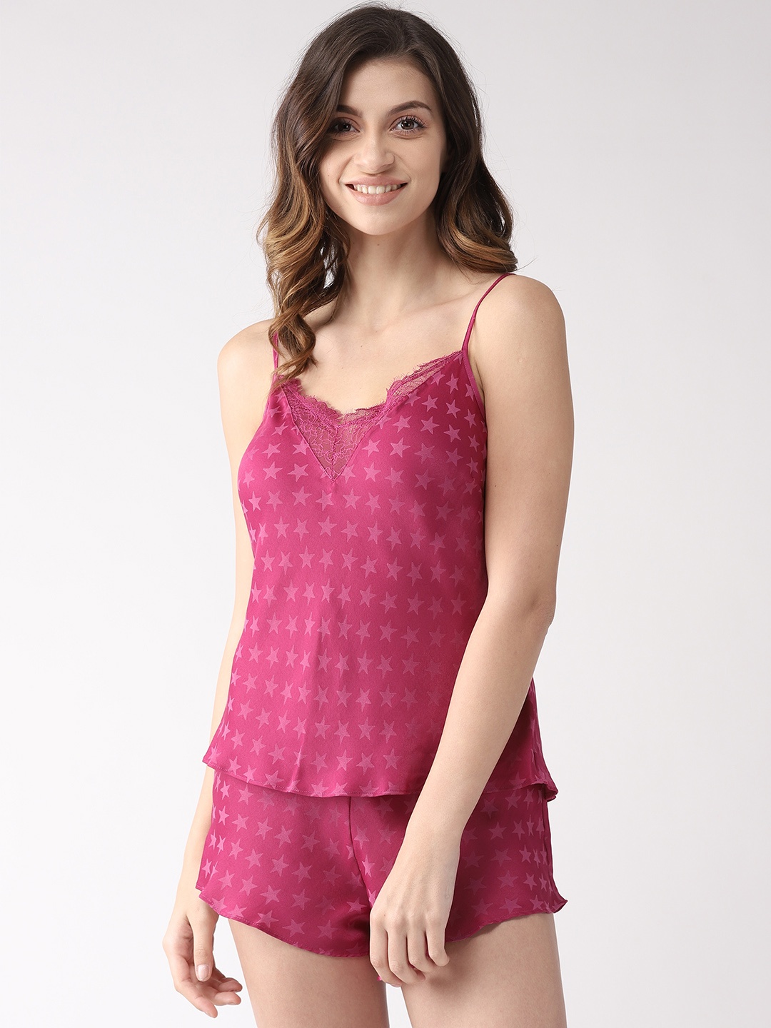 

Marks & Spencer Women Pink Printed Night suit