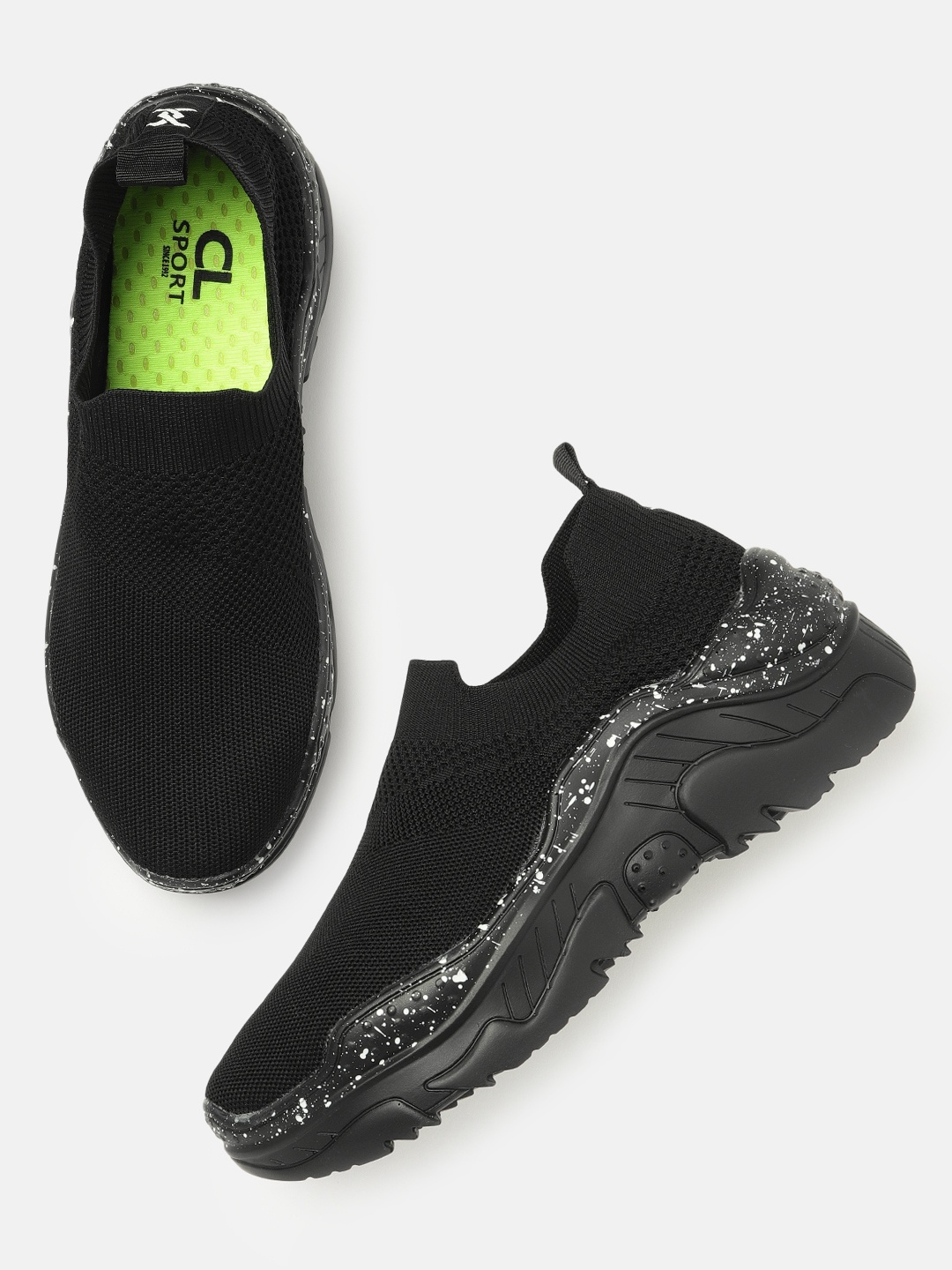 

Carlton London sports Women Black Slip-On Running Shoes